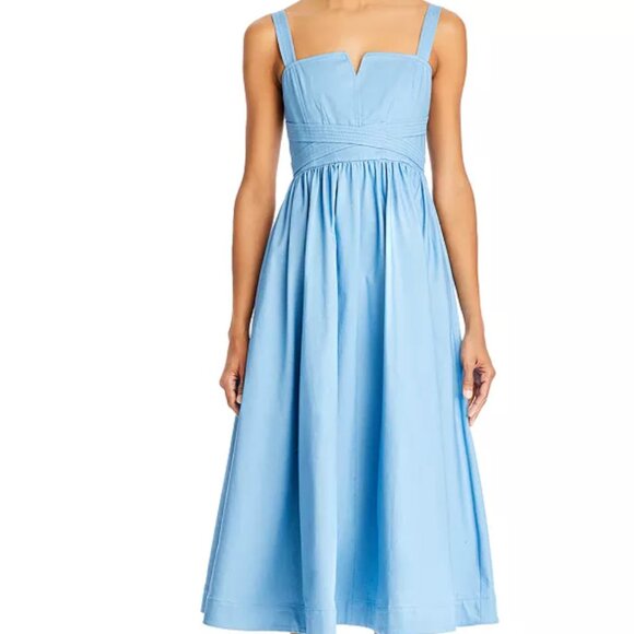 Cinq à Sept Denim Cornelia Midi Dress Blissful Blue 10 NWT $465 - Picture 3 of 7